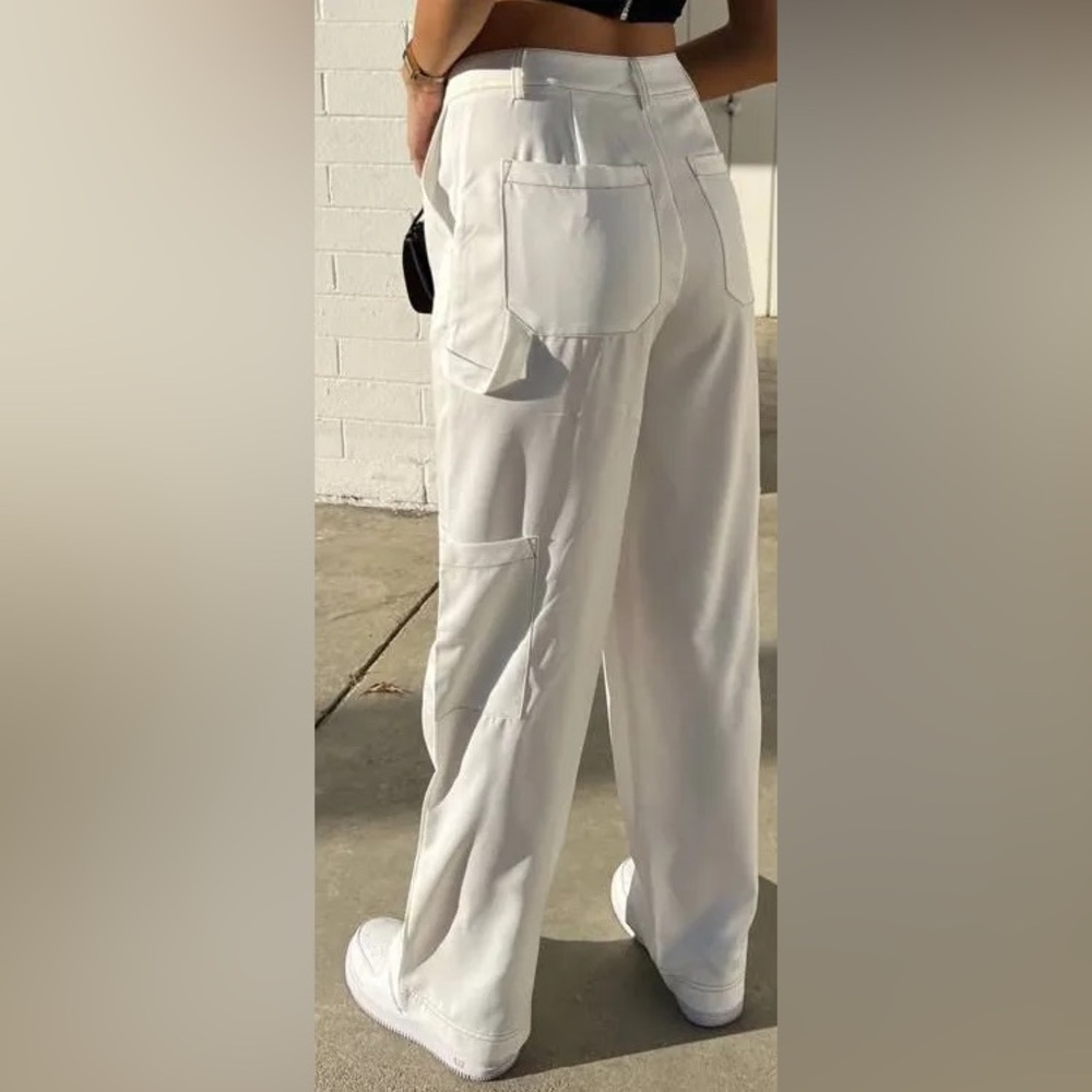 Women's White Cargo Pants